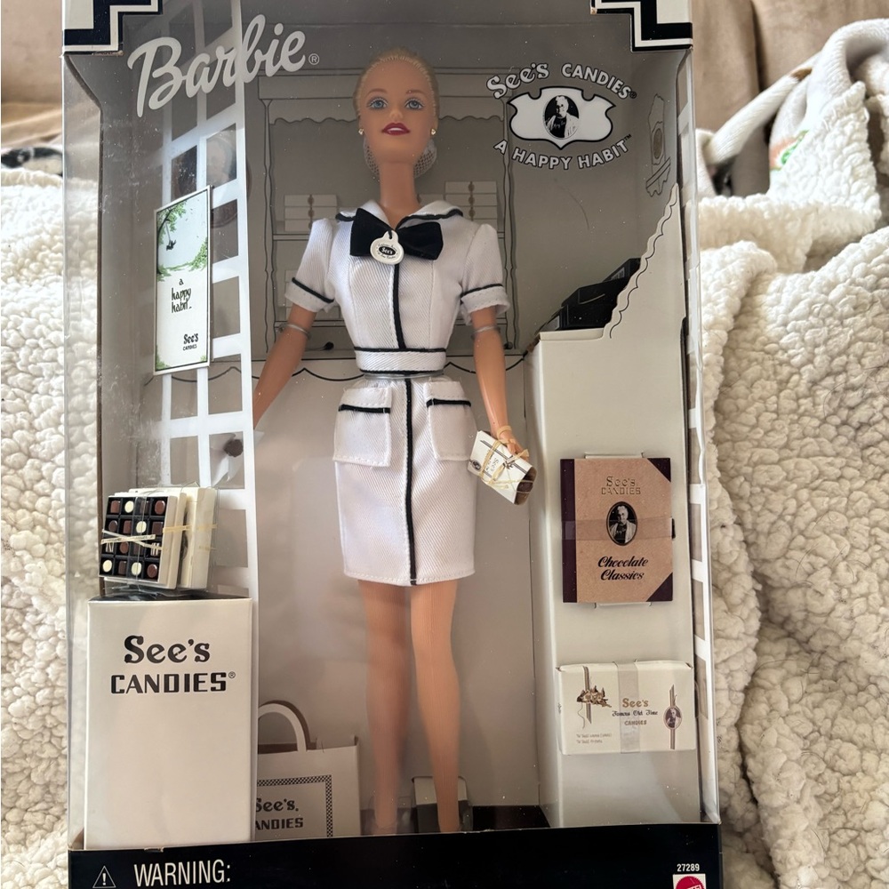 Barbie See's Candies Doll in White and Black Outfit